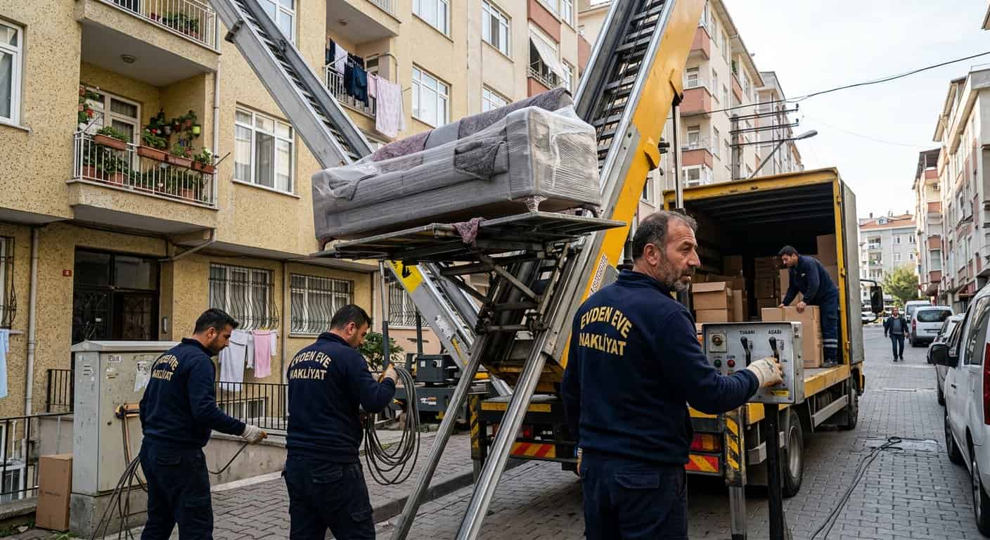 Yükleme ve Boşaltma Hizmeti kapsamında kolinin bina girisinden nakliye aracina goturulmesi