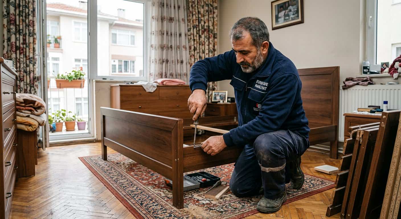 Villa Taşımacılığı kapsamında mobilya mentesesini hassas sokme